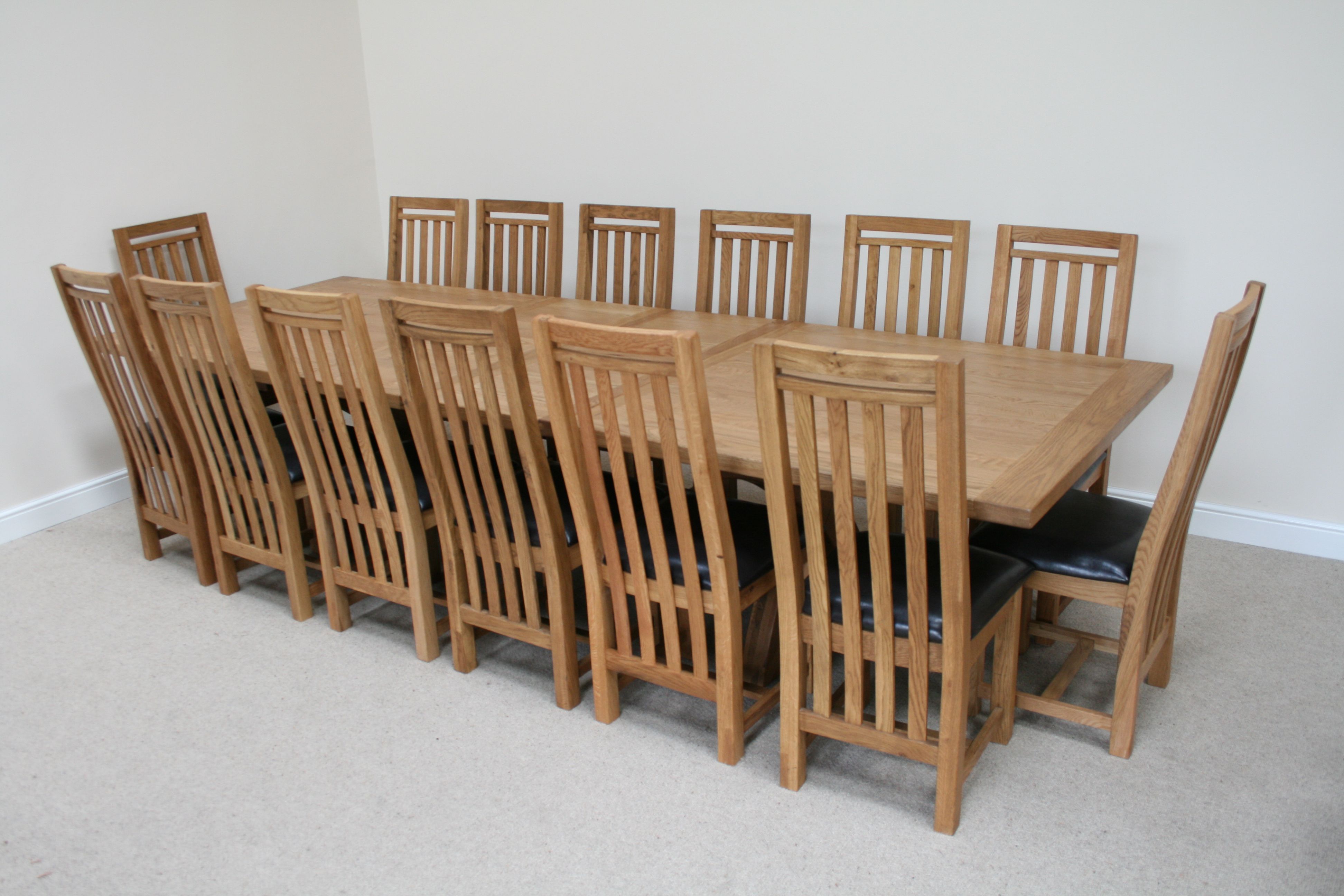 1.4m 8 Seater Square Oak Table now replaced by a 130cm square 8 seater