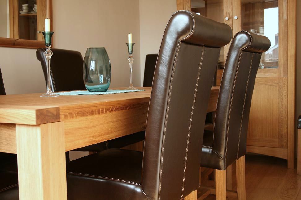 Full Leather Titan Chairs, Brown Leather Dining Room Chairs