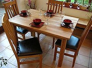 Solid Oak Minsk Table and Winchester chairs
