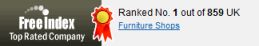 We are ranked no 1 out of 859 furniture retailers so you can buy with confidence from us
