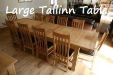 2.4 - 2.9m Butterfly extending European Oak Tallinn table & Winchester chairs @ £94.99 each