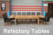 Refectory tables in sizes from 1.8m up to a huge 4.2m, 1005 solid oak