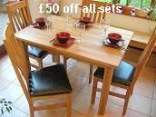 Minsk Oak Dining Table Set with Winchester chairs