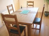 Tallinn oak Dining Table Set with Charlon oak dining chairs
