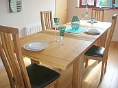 Tallinn oak Dining Table Set with Tutbury contemporary dining chairs